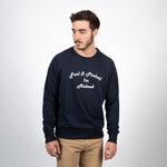 Navy Graphic Cotton Sweatshirt