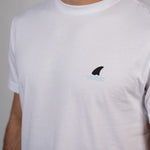 Shark Fin White Organic Cotton Tee