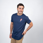 Red Thunderbolt Navy Organic Cotton Tee