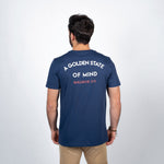 Red Thunderbolt Navy Organic Cotton Tee