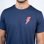 Red Thunderbolt Navy Organic Cotton Tee