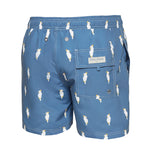 Cockatoo Animal Blue Men's Swim Trunks