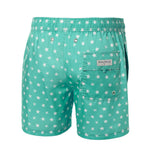 Star Print Turquoise Men's Swim Trunks