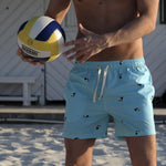 Turquoise Toucan Animal Men's Swim Trunks