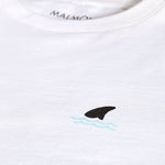 Shark Fin White Organic Cotton Tee