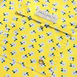 Flower Print on Yellow Men's Swim Trunks