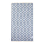 Blue Gray Diamond Turkish Cotton Towel